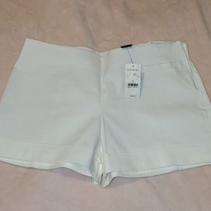 White Express shorts